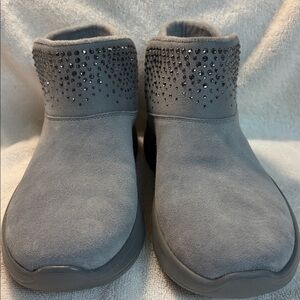 Skechers Women's Studded Gray Ankle Booties